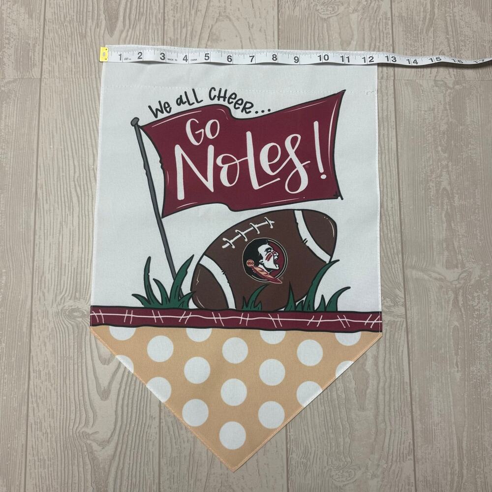 Florida State Seminoles FSU Garden Flag We All Cheer Go Noles Football 12x18